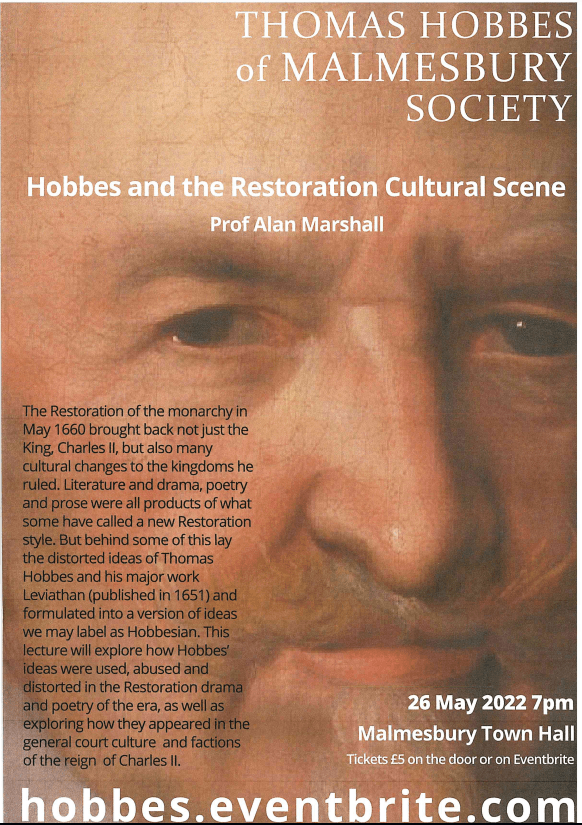 Thomas Hobbes and the Restoration Cultural Scene - Prof Alan Marshall